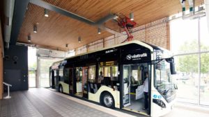 Electric bus charging in Gothenburg