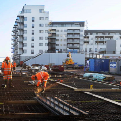 Construction workers at site
