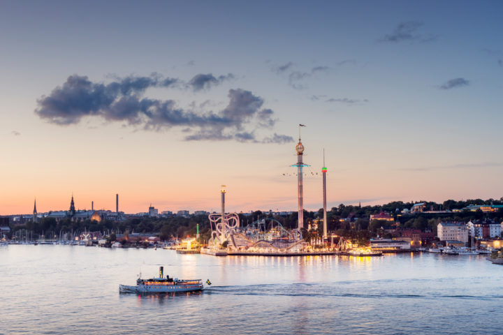 View over Gröna lund amusement park