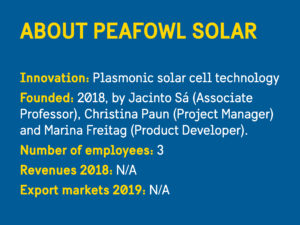 Info card about Peafowl solar
