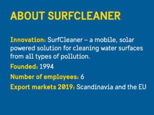 Information card about Surfcleaner