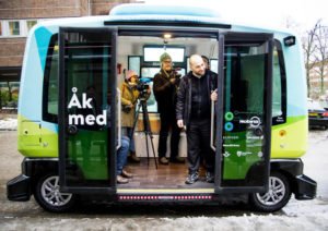 Autonomous vehicle with people
