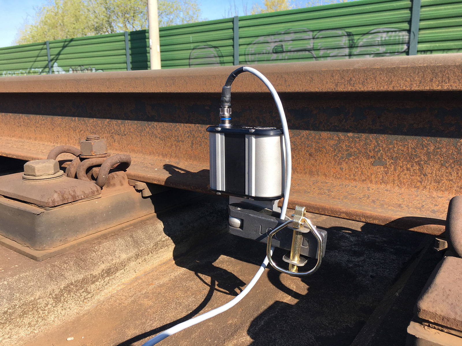 ReVibe sensor on train track
