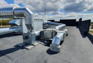 Ventilating system on roof