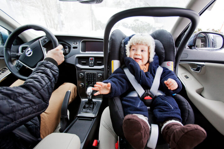 Baby in car safety seat