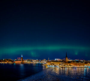 Northern lights over Stockholm