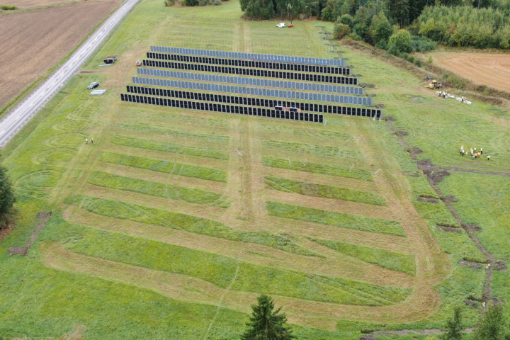 Sketch of how the solar park will look like