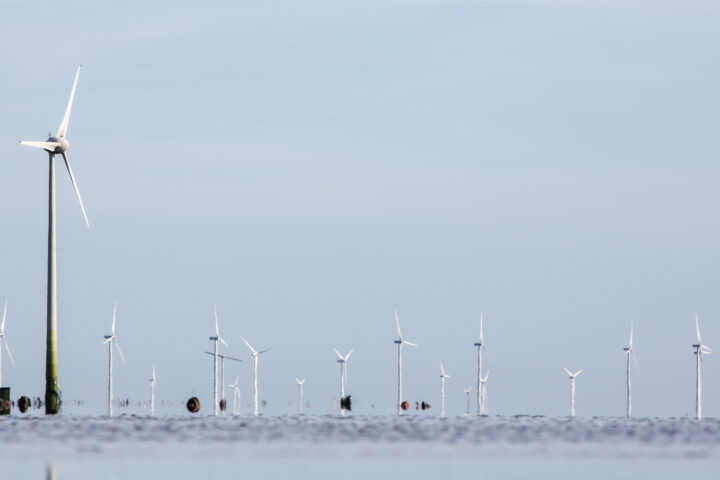 Wind power park in Gotland, Sweden